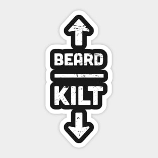 Beard & Kilt | Scottish Design Sticker